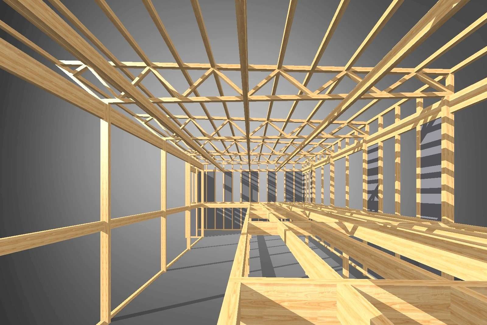 奥行きのある空間構造２F