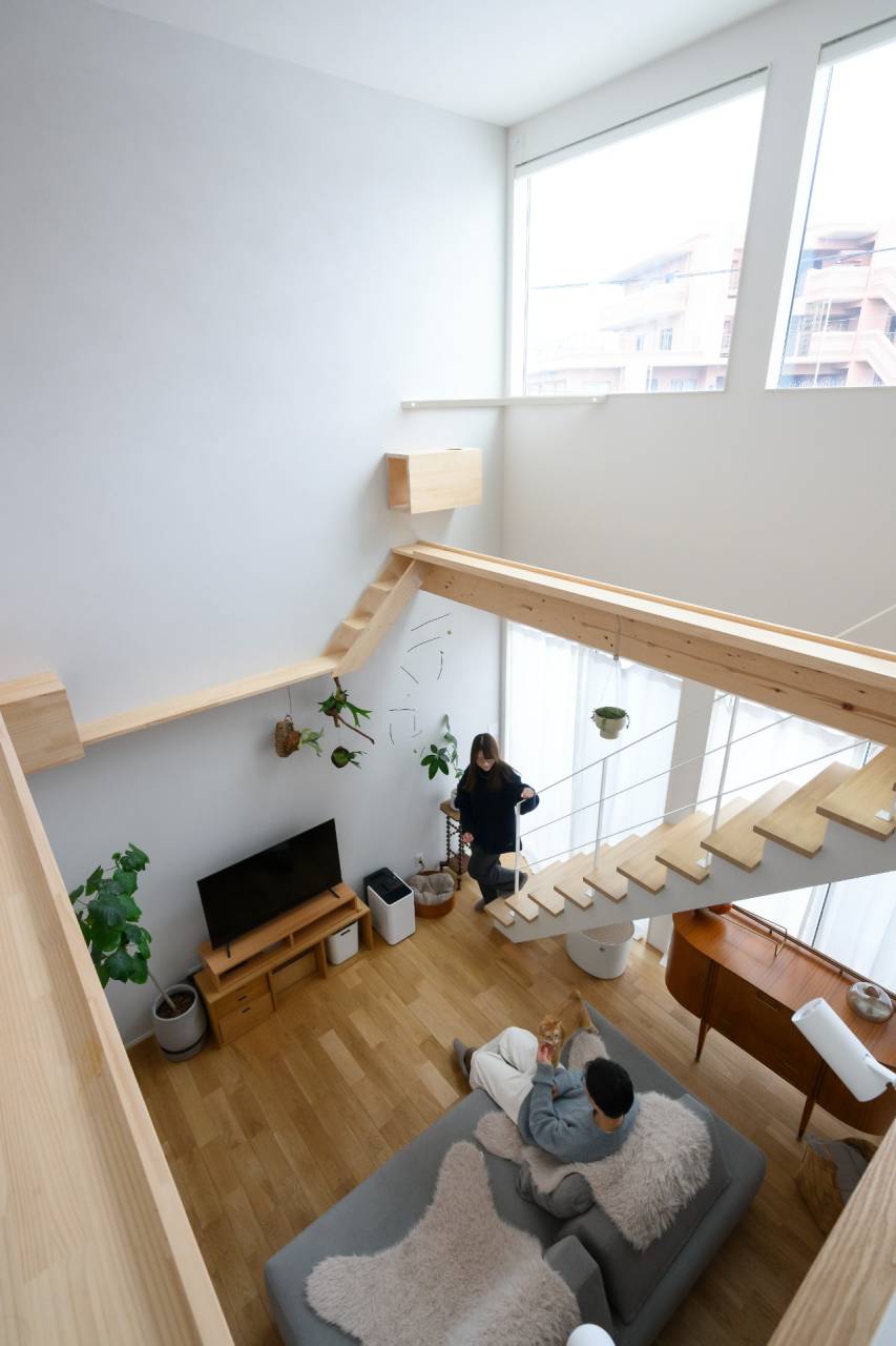 一級建築事務所と建てる注文住宅｜リビング｜キャットウォーク｜収納｜福津市｜古賀市｜宗像市