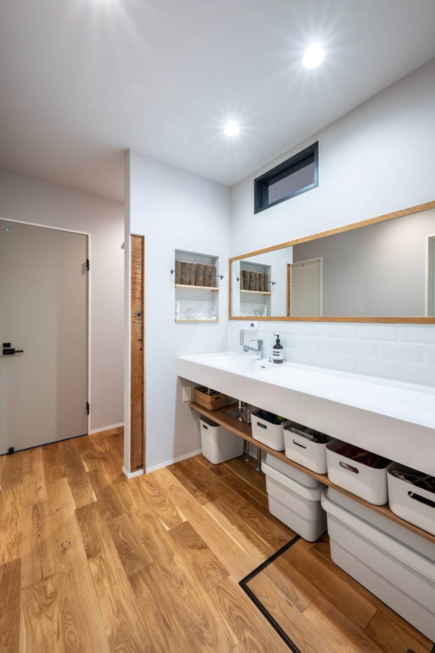 【福岡県宗像市】造作洗面台下収納