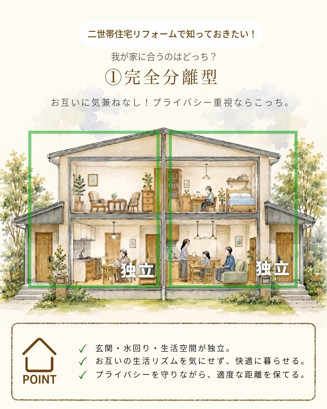 福岡で二世帯住宅についてお考えの方へ。